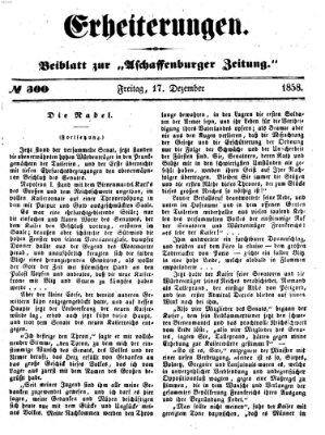 Erheiterungen (Aschaffenburger Zeitung) Freitag 17. Dezember 1858