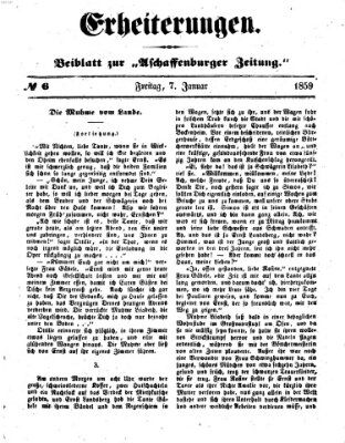 Erheiterungen (Aschaffenburger Zeitung) Freitag 7. Januar 1859