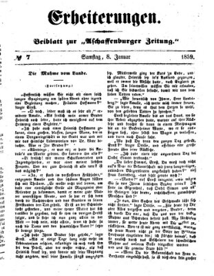 Erheiterungen (Aschaffenburger Zeitung) Samstag 8. Januar 1859