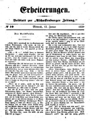 Erheiterungen (Aschaffenburger Zeitung) Mittwoch 12. Januar 1859