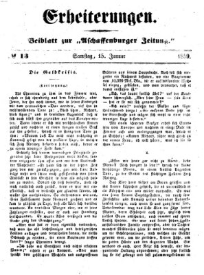 Erheiterungen (Aschaffenburger Zeitung) Samstag 15. Januar 1859