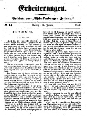 Erheiterungen (Aschaffenburger Zeitung) Montag 17. Januar 1859