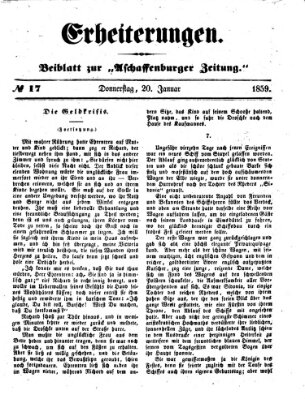 Erheiterungen (Aschaffenburger Zeitung) Donnerstag 20. Januar 1859