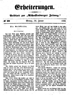 Erheiterungen (Aschaffenburger Zeitung) Montag 24. Januar 1859