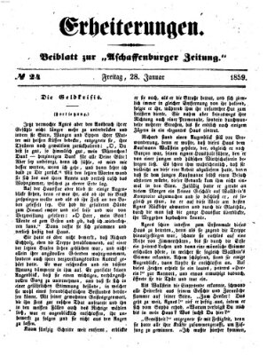 Erheiterungen (Aschaffenburger Zeitung) Freitag 28. Januar 1859