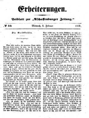 Erheiterungen (Aschaffenburger Zeitung) Mittwoch 9. Februar 1859