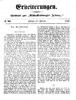 Erheiterungen (Aschaffenburger Zeitung) Freitag 11. Februar 1859