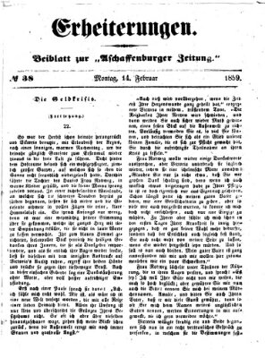 Erheiterungen (Aschaffenburger Zeitung) Montag 14. Februar 1859