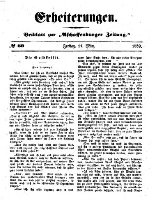 Erheiterungen (Aschaffenburger Zeitung) Freitag 11. März 1859