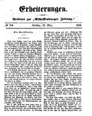 Erheiterungen (Aschaffenburger Zeitung) Dienstag 29. März 1859