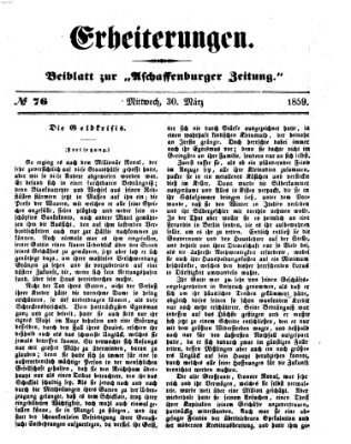 Erheiterungen (Aschaffenburger Zeitung) Mittwoch 30. März 1859