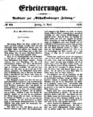 Erheiterungen (Aschaffenburger Zeitung) Freitag 8. April 1859