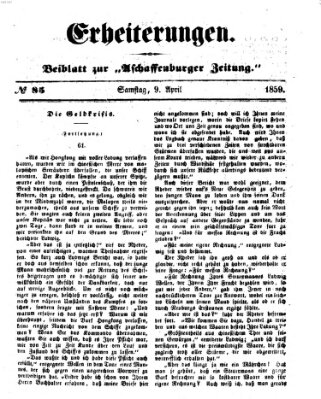 Erheiterungen (Aschaffenburger Zeitung) Samstag 9. April 1859