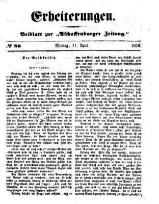 Erheiterungen (Aschaffenburger Zeitung) Montag 11. April 1859