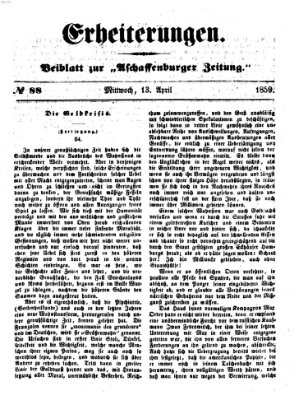 Erheiterungen (Aschaffenburger Zeitung) Mittwoch 13. April 1859