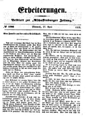 Erheiterungen (Aschaffenburger Zeitung) Mittwoch 27. April 1859