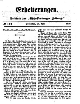 Erheiterungen (Aschaffenburger Zeitung) Donnerstag 28. April 1859