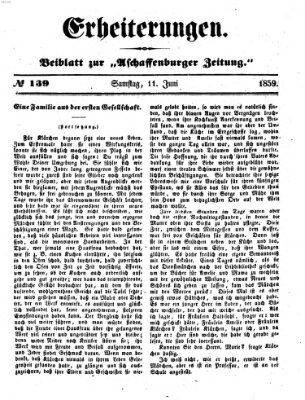 Erheiterungen (Aschaffenburger Zeitung) Samstag 11. Juni 1859