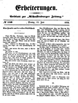 Erheiterungen (Aschaffenburger Zeitung) Montag 13. Juni 1859