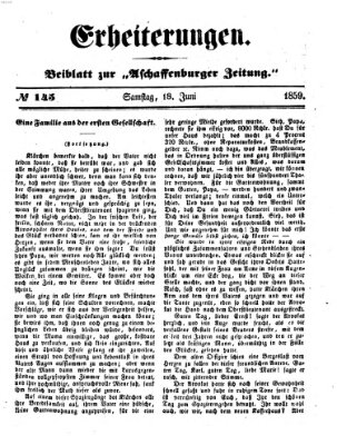 Erheiterungen (Aschaffenburger Zeitung) Samstag 18. Juni 1859