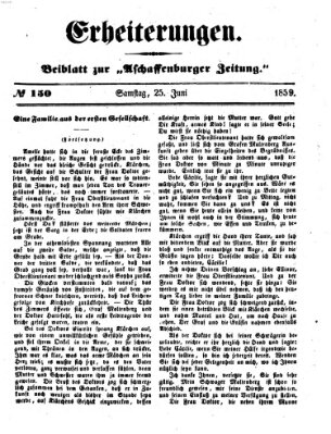 Erheiterungen (Aschaffenburger Zeitung) Samstag 25. Juni 1859