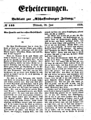 Erheiterungen (Aschaffenburger Zeitung) Mittwoch 29. Juni 1859