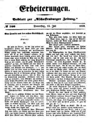 Erheiterungen (Aschaffenburger Zeitung) Donnerstag 14. Juli 1859