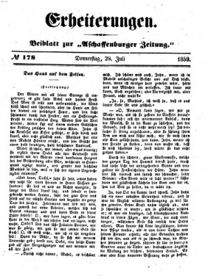 Erheiterungen (Aschaffenburger Zeitung) Donnerstag 28. Juli 1859