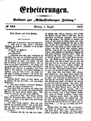 Erheiterungen (Aschaffenburger Zeitung) Montag 1. August 1859