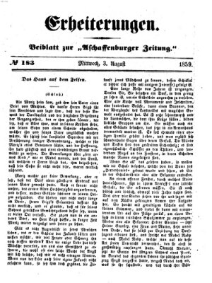 Erheiterungen (Aschaffenburger Zeitung) Mittwoch 3. August 1859