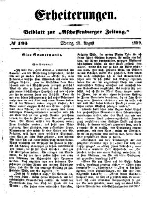 Erheiterungen (Aschaffenburger Zeitung) Montag 15. August 1859