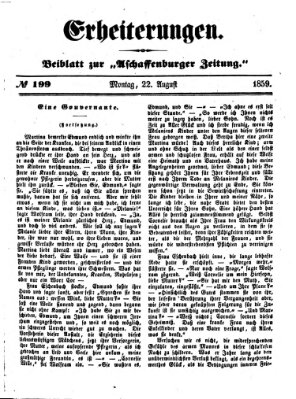 Erheiterungen (Aschaffenburger Zeitung) Montag 22. August 1859