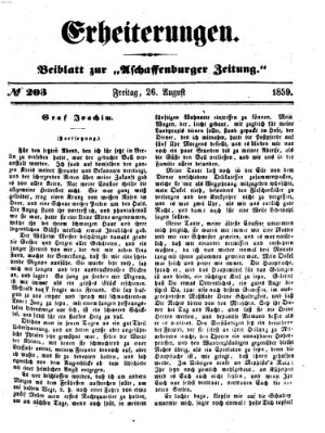 Erheiterungen (Aschaffenburger Zeitung) Freitag 26. August 1859