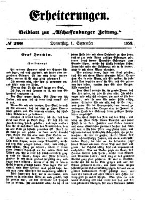 Erheiterungen (Aschaffenburger Zeitung) Donnerstag 1. September 1859