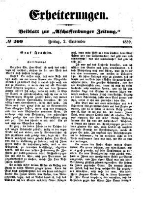 Erheiterungen (Aschaffenburger Zeitung) Freitag 2. September 1859