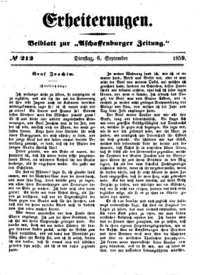 Erheiterungen (Aschaffenburger Zeitung) Dienstag 6. September 1859