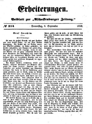 Erheiterungen (Aschaffenburger Zeitung) Donnerstag 8. September 1859