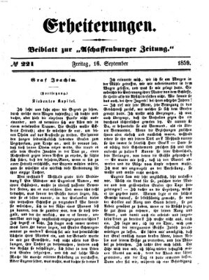 Erheiterungen (Aschaffenburger Zeitung) Freitag 16. September 1859