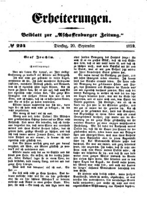 Erheiterungen (Aschaffenburger Zeitung) Dienstag 20. September 1859