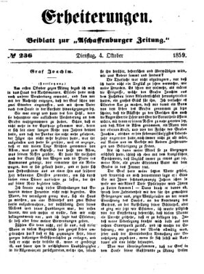 Erheiterungen (Aschaffenburger Zeitung) Dienstag 4. Oktober 1859