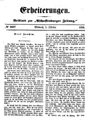 Erheiterungen (Aschaffenburger Zeitung) Mittwoch 5. Oktober 1859