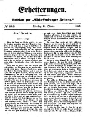 Erheiterungen (Aschaffenburger Zeitung) Dienstag 11. Oktober 1859