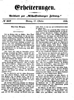 Erheiterungen (Aschaffenburger Zeitung) Montag 17. Oktober 1859