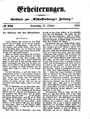 Erheiterungen (Aschaffenburger Zeitung) Donnerstag 27. Oktober 1859