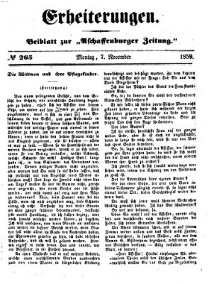 Erheiterungen (Aschaffenburger Zeitung) Montag 7. November 1859