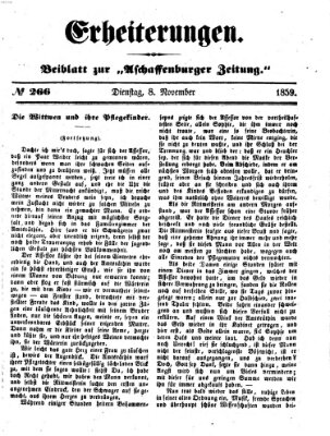 Erheiterungen (Aschaffenburger Zeitung) Dienstag 8. November 1859