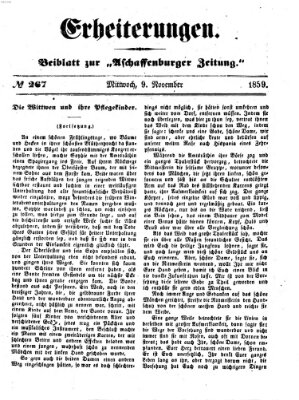 Erheiterungen (Aschaffenburger Zeitung) Mittwoch 9. November 1859