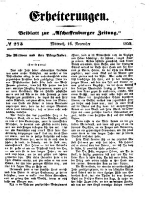 Erheiterungen (Aschaffenburger Zeitung) Mittwoch 16. November 1859