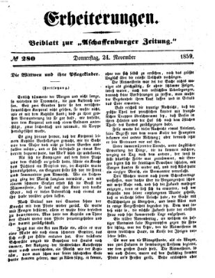 Erheiterungen (Aschaffenburger Zeitung) Donnerstag 24. November 1859