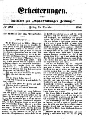 Erheiterungen (Aschaffenburger Zeitung) Freitag 25. November 1859